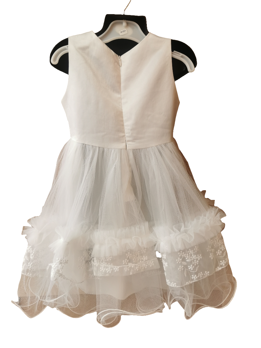 Flower Girl Bridesmaid Dress White Age 7 to 13